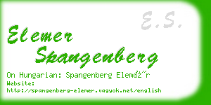 elemer spangenberg business card